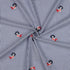 Embroidered Navy & White Stripe ~ Cotton